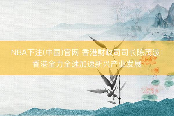 NBA下注(中国)官网 香港财政司司长陈茂波：香港全力全速加速新兴产业发展