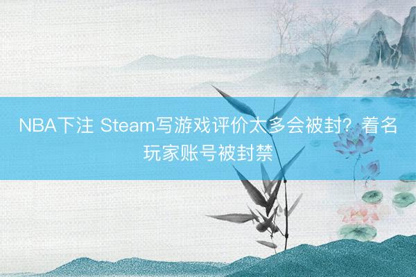 NBA下注 Steam写游戏评价太多会被封？着名玩家账号被封禁