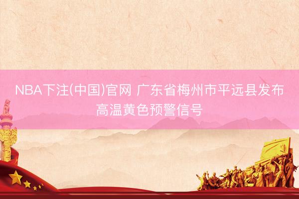 NBA下注(中国)官网 广东省梅州市平远县发布高温黄色预警信号