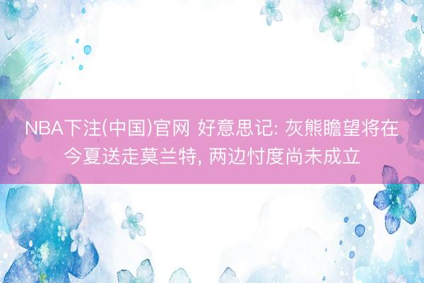 NBA下注(中国)官网 好意思记: 灰熊瞻望将在今夏送走莫兰特， 两边忖度尚未成立